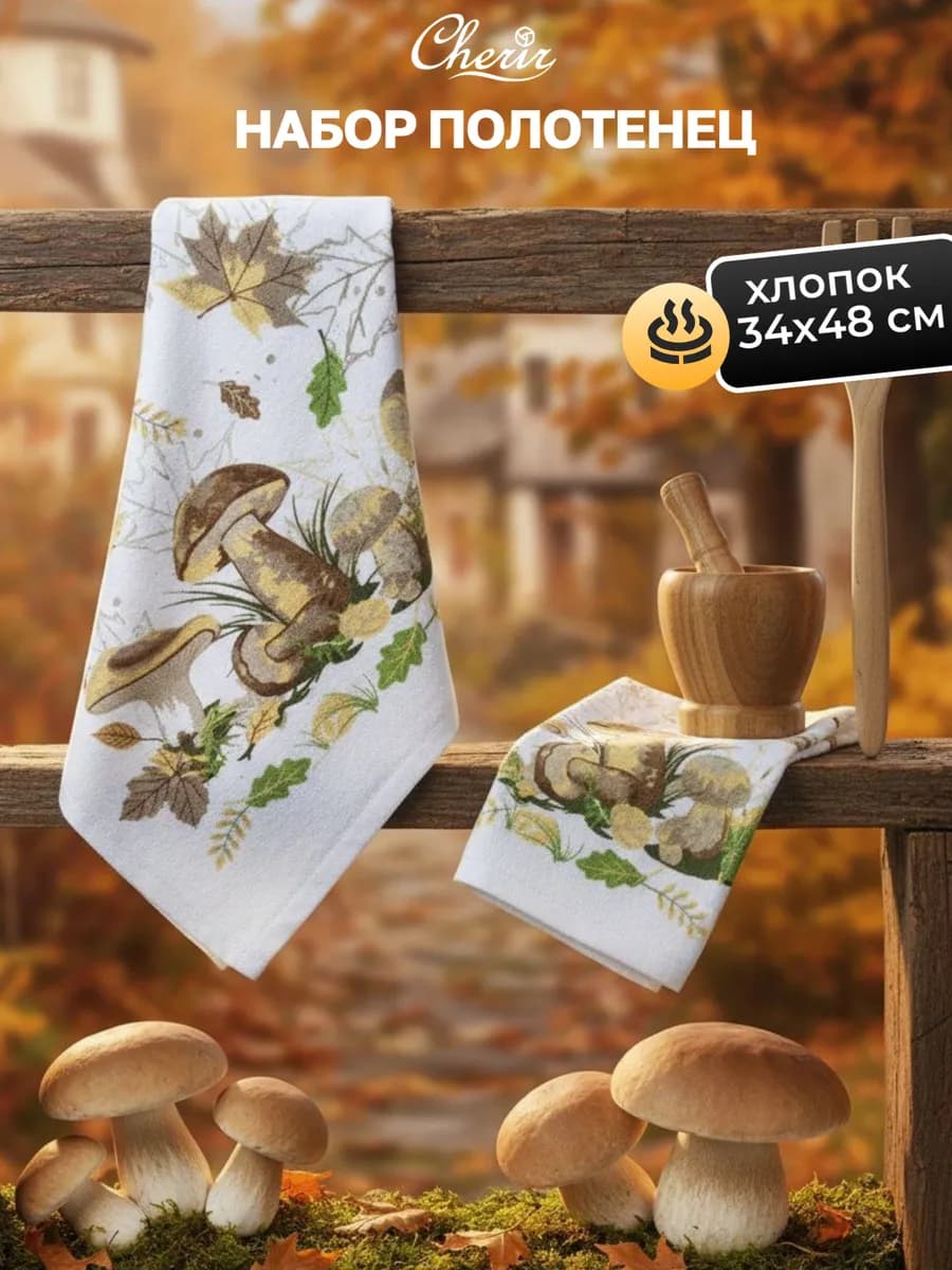 Полотенце двустороннее 35*64 2шт