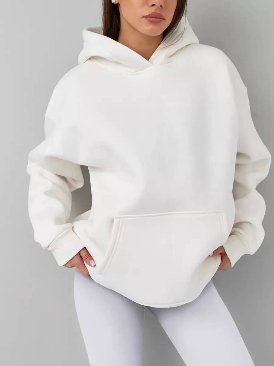 Худи оверсайз с капюшоном теплое с начесом