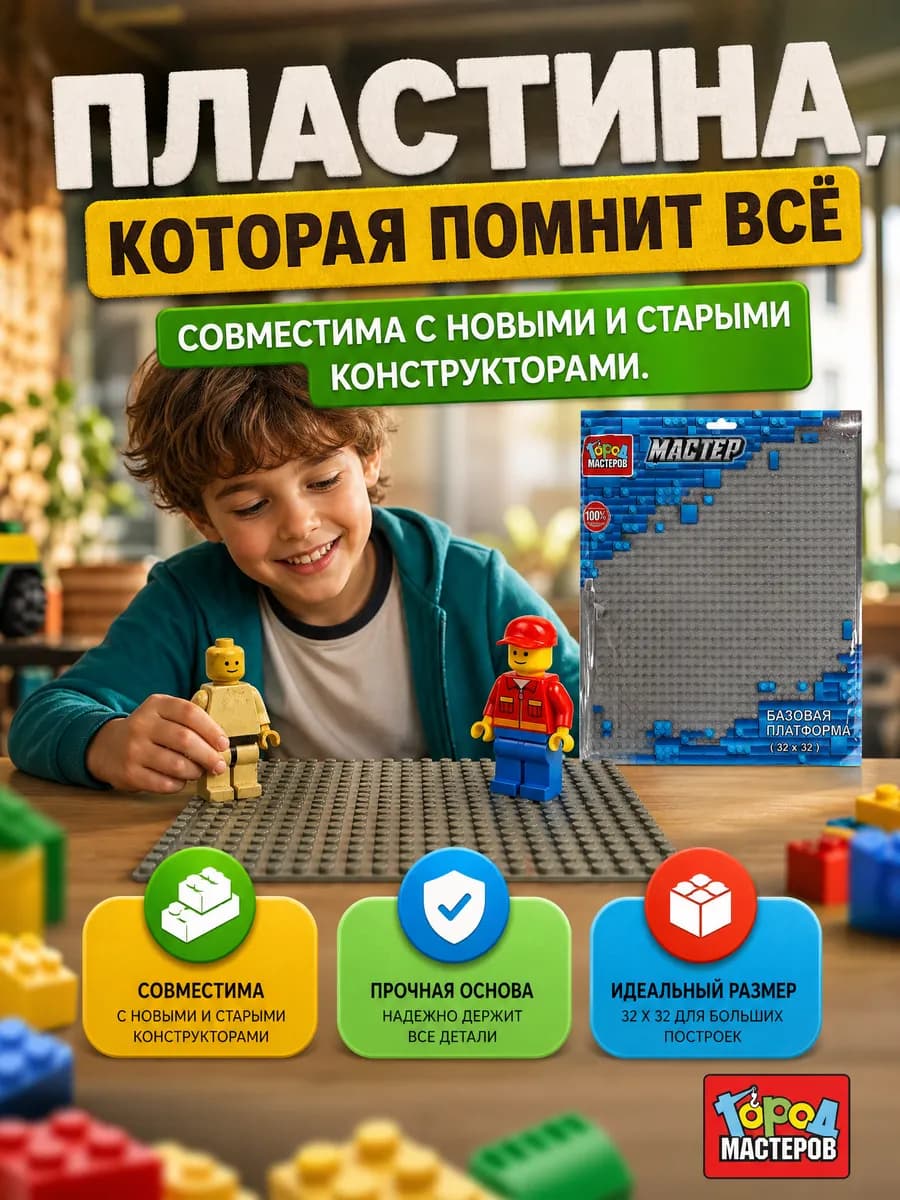 Пластина для конструктора большая 32х32