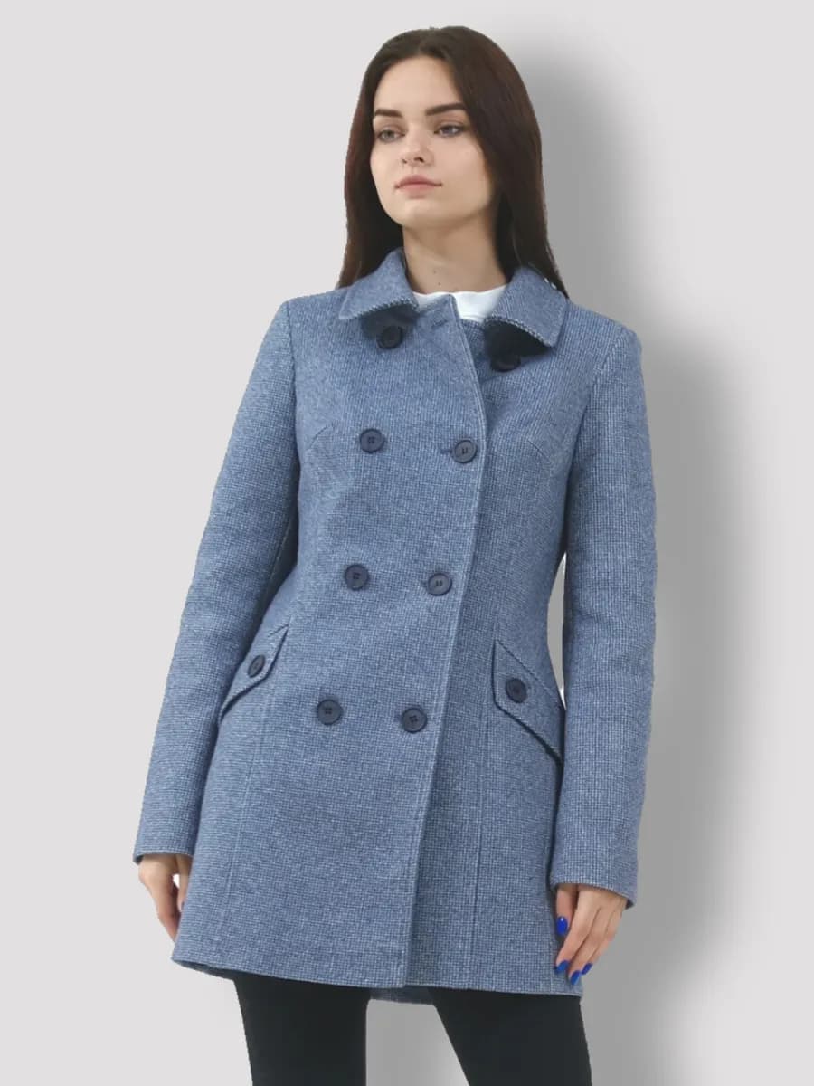 Пальто короткое приталенное демисезонное