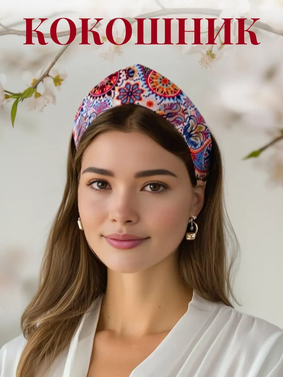 Кокошник современный ободок для волос