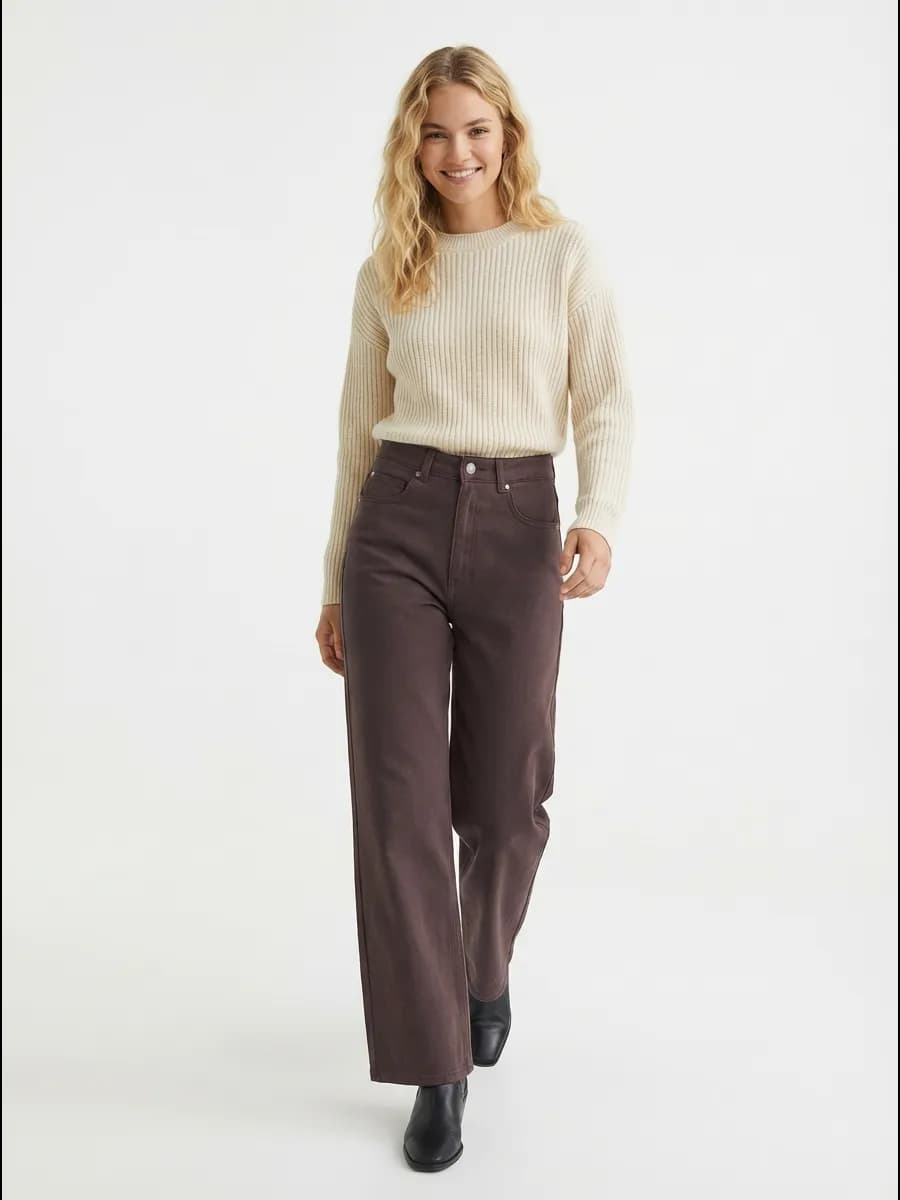 Джинсы багги широкие палаццо