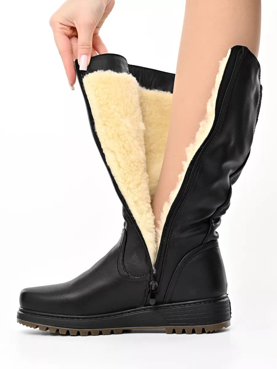 Сапоги зимние с широким голенищем