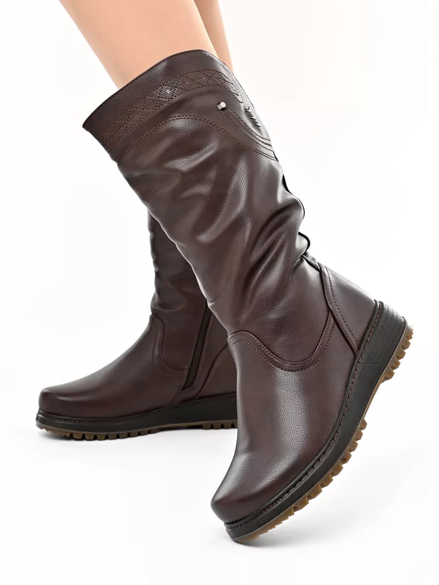 Сапоги зимние с широким голенищем