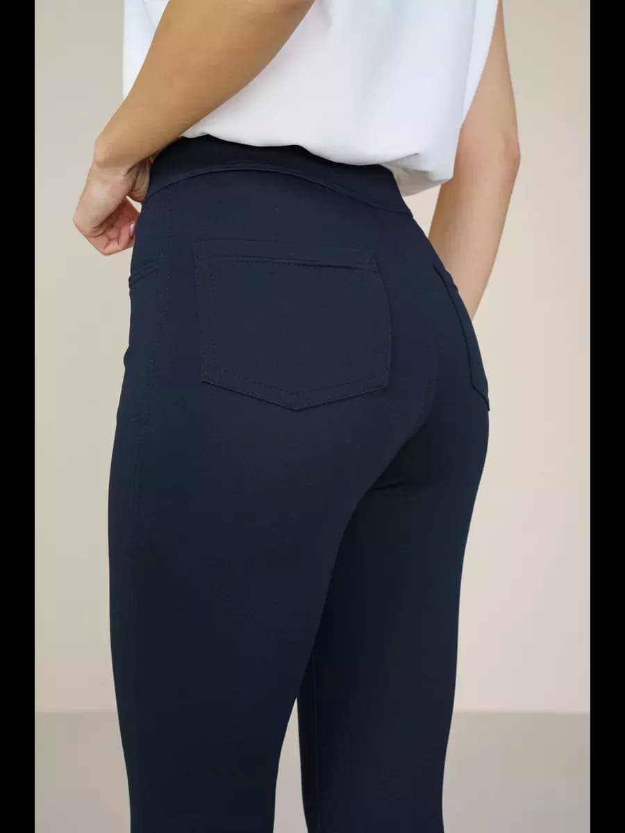 Брюки трикотажные классические с высокой посадкой штаны