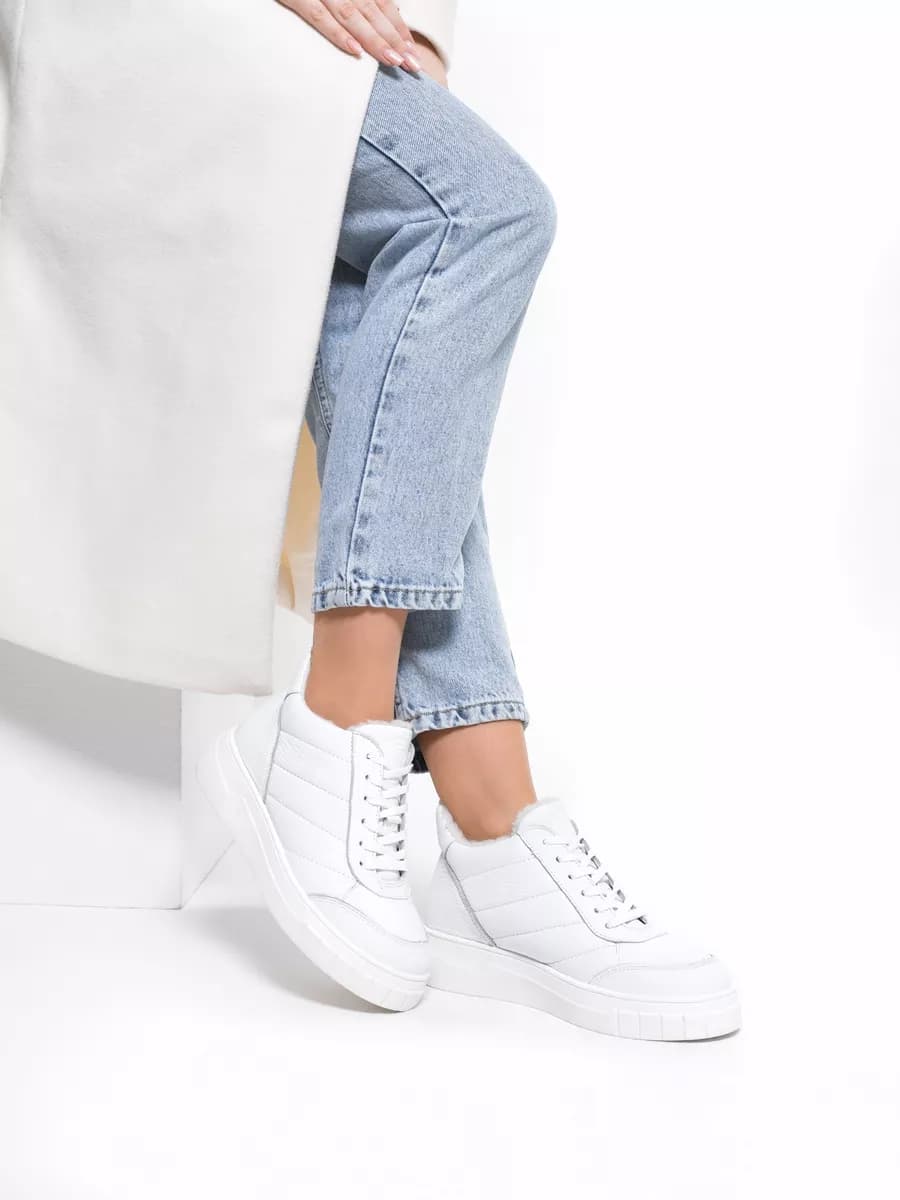 Кеды зимние белые