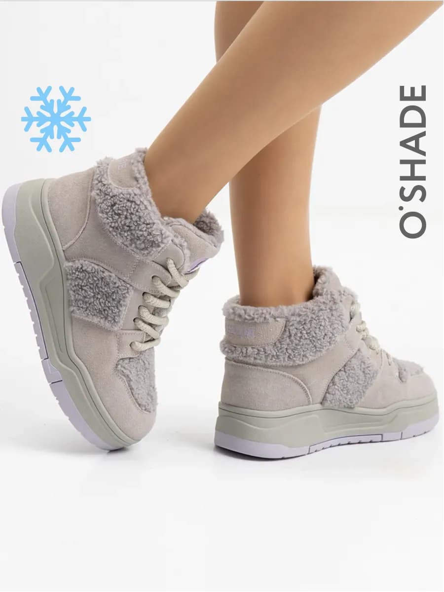 Меховые ботинки женские зимние