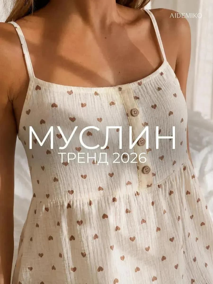 Ночная сорочка из муслина хлопок