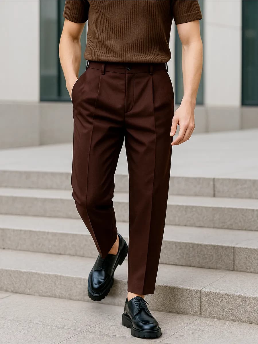 Брюки со стрелками классические широкие бананы