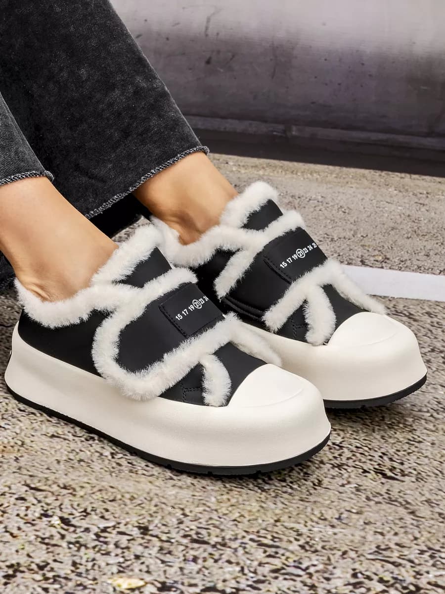 Кеды кожаные теплые на толстой подошве