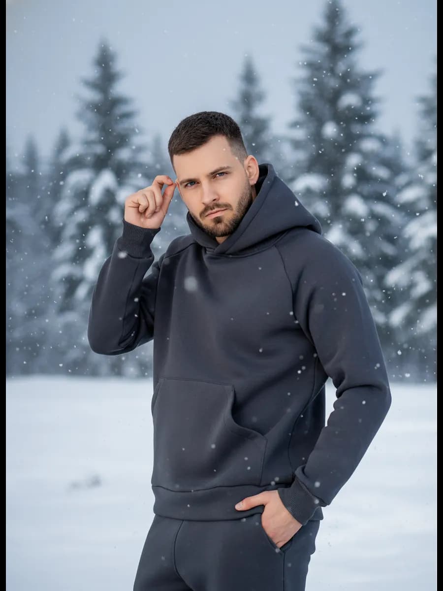 Спортивный теплый костюм с начесом