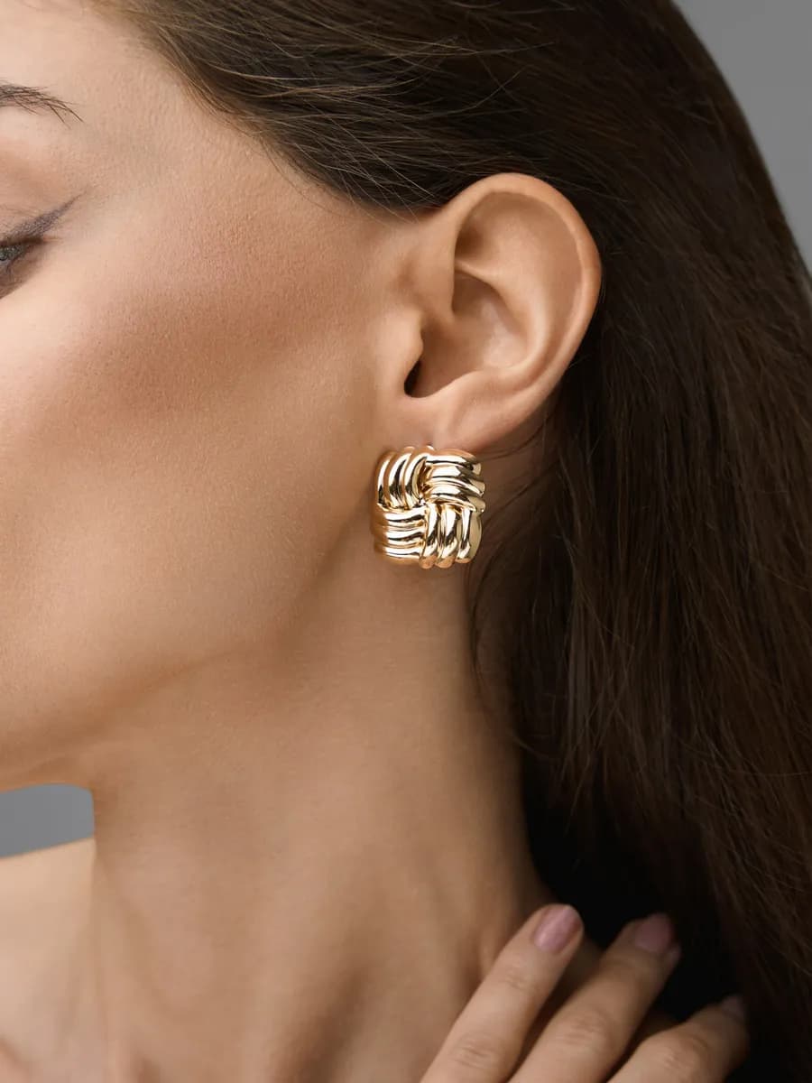 Серьги бижутерия крупные олд мани - фото 1