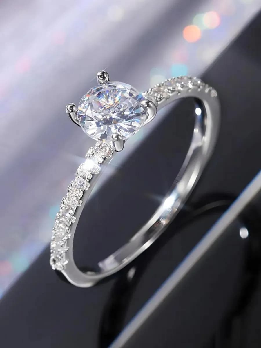 Кольцо дорожка с камнем