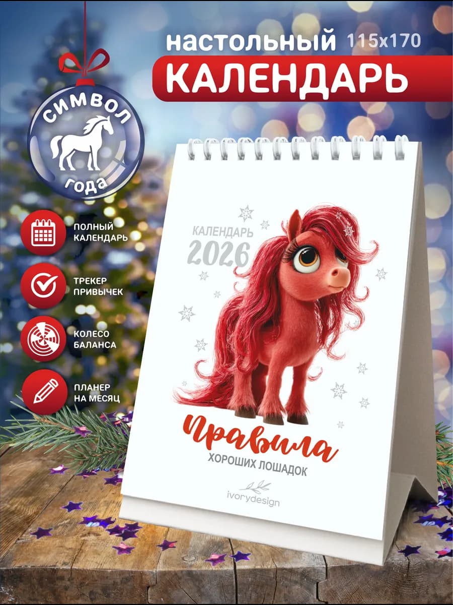 Календарь-домик символ года 2026 подарок на новый год - фото 1