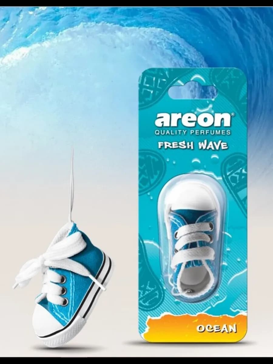 Ароматизатор в машину Ареон игрушка кеды FRESH WAVE Океан