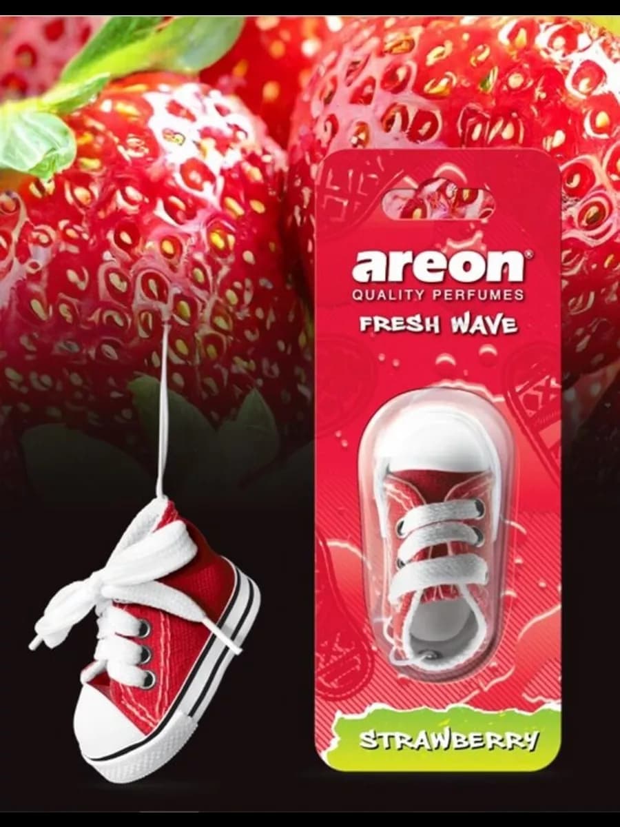 Ароматизатор в машину Ареон игрушка кеды FRESH WAVE Клубника