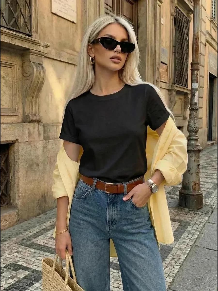 Футболка базовая однотонная