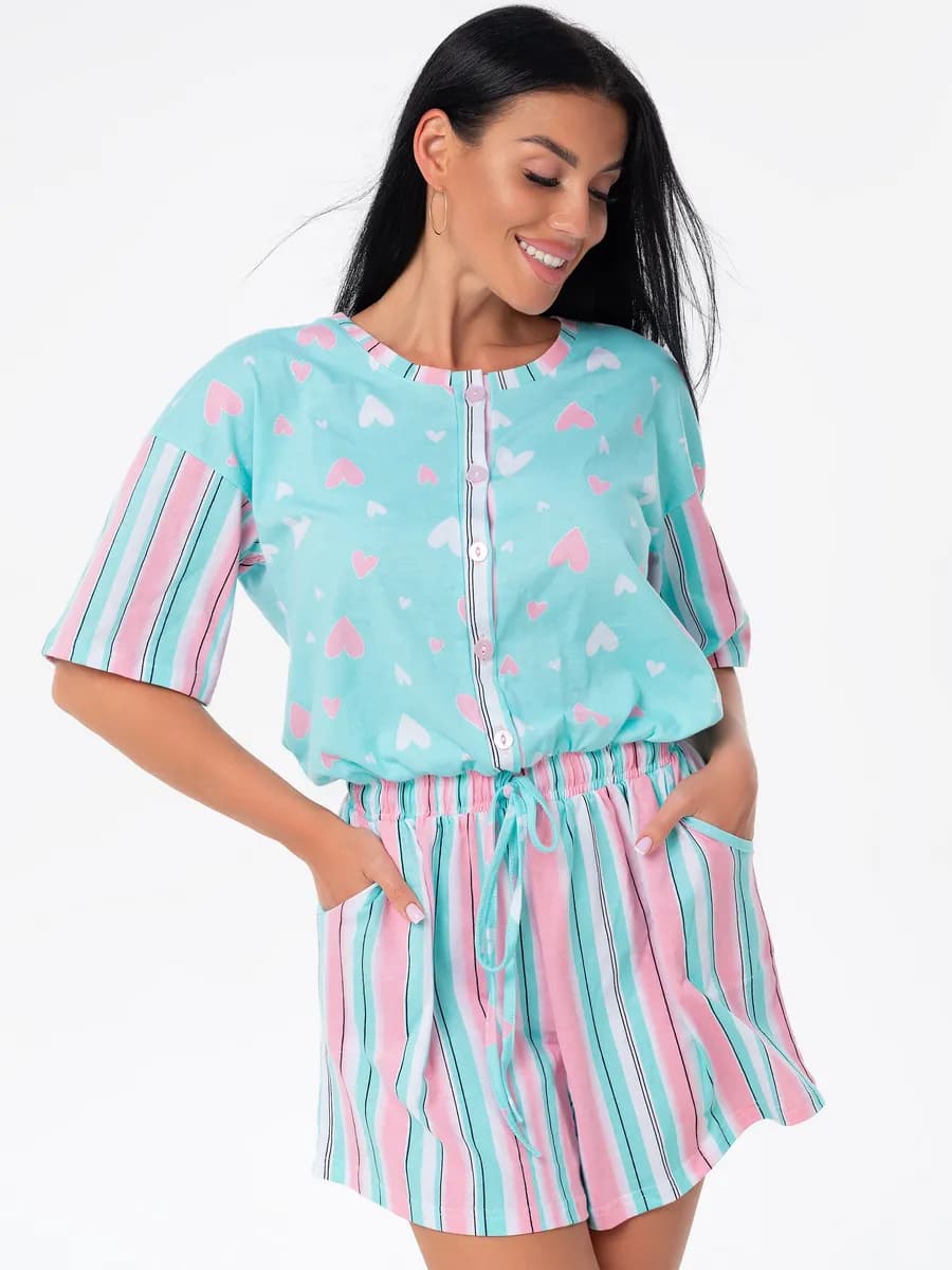 Комбинезон домашний пижамный