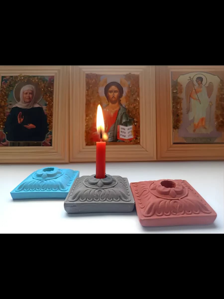 подсвечник для кадильных свечей 3 штуки