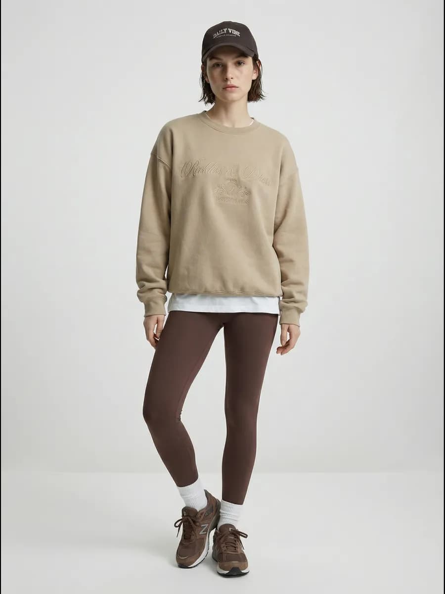 Свитшот оверсайз из футера с начесом y2k