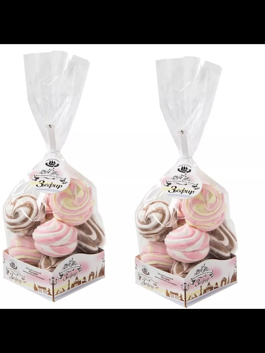 Зефир натуральный Зефиркино счастье Ассорти 2 уп. по 380г