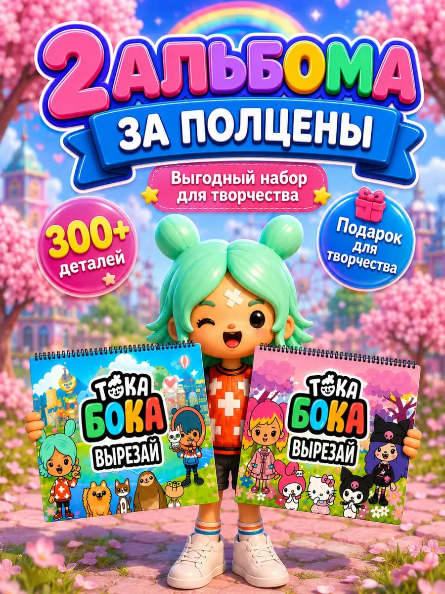 Набор для творчества для девочек 2 шт Тока Бока вырезалка