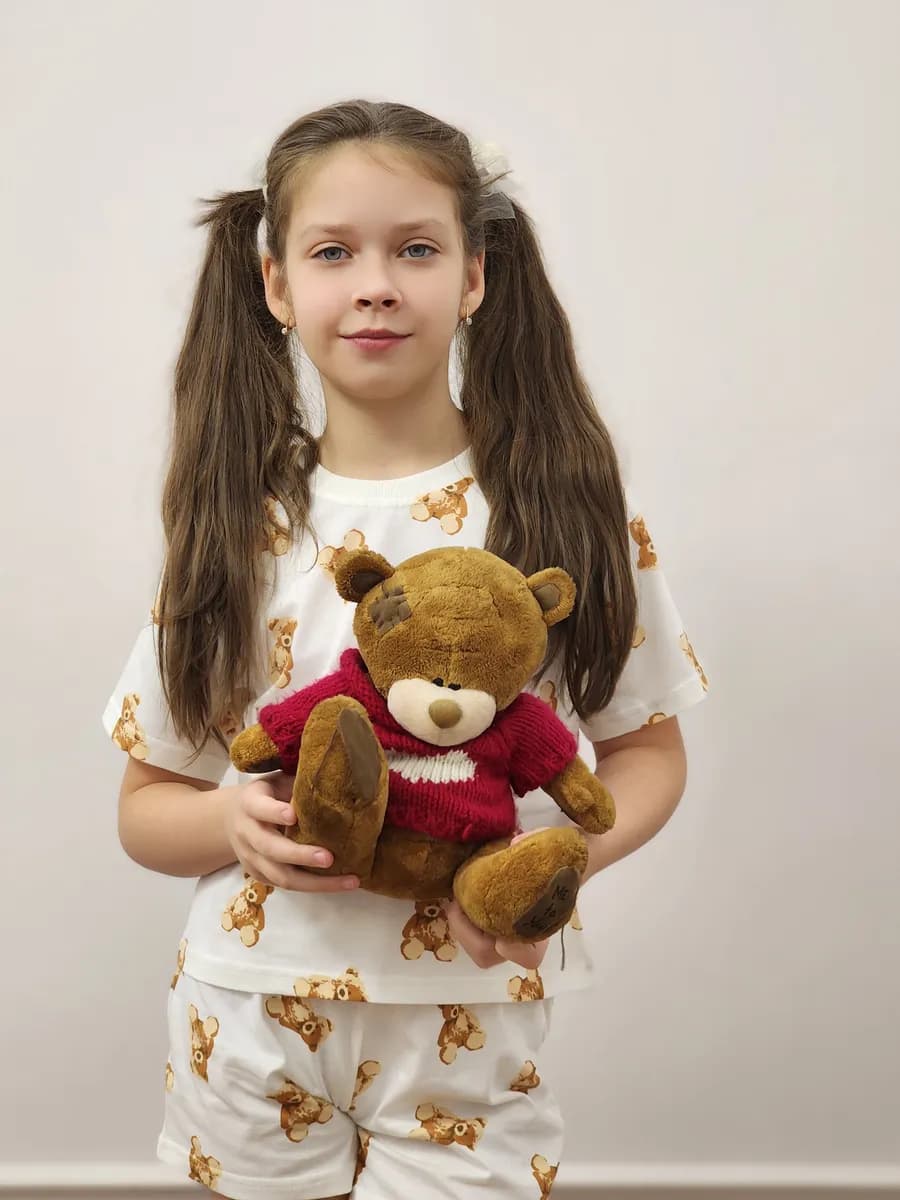 Пижама детская с шортами и футболкой с коротким рукавом - фото 1