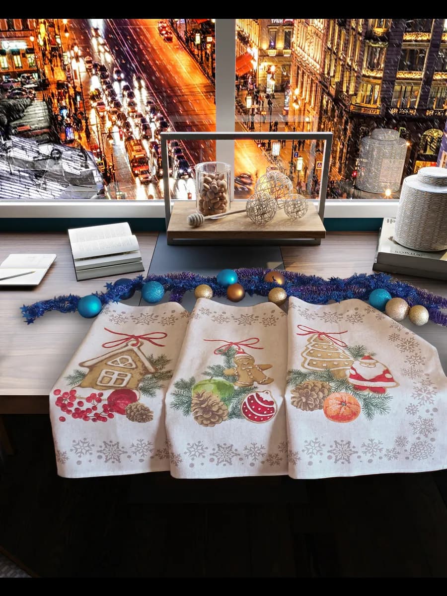 Полотенце кухонное набор 3 штуки