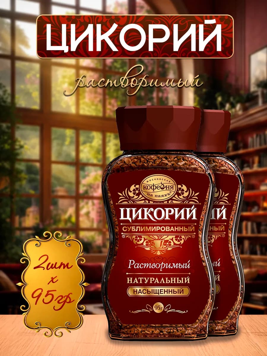 Цикорий сублимированный Насыщенный 2 шт. по 95г