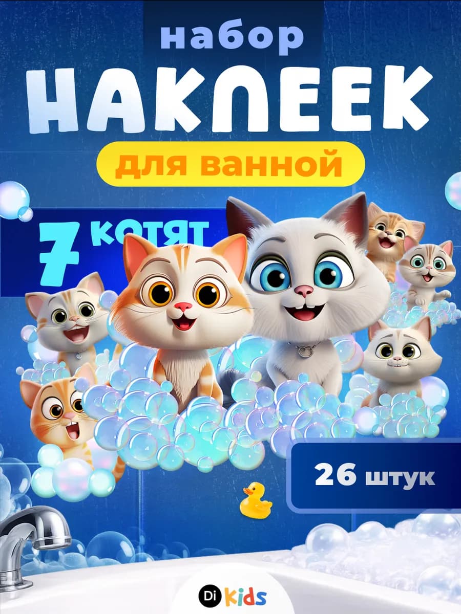 Детские наклейки интерьерные на стену в ванную