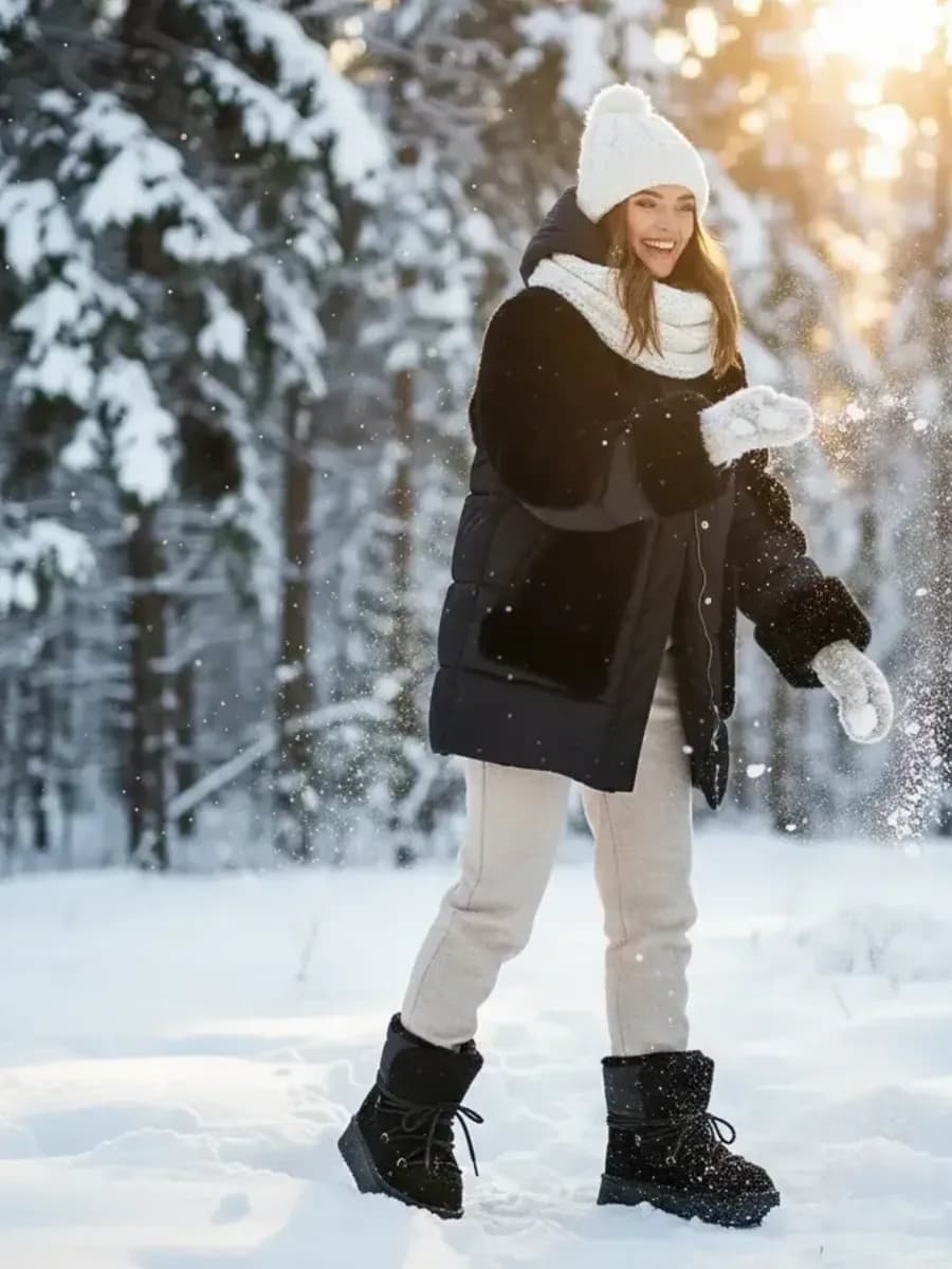 Зимние угги на платформе