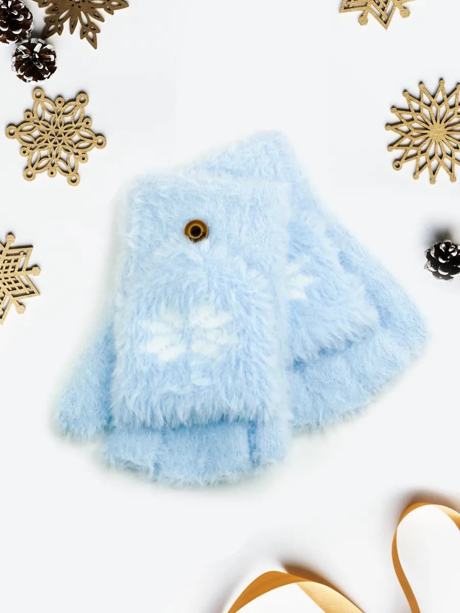 Перчатки-варежки-митенки без пальцев (8-10 лет)