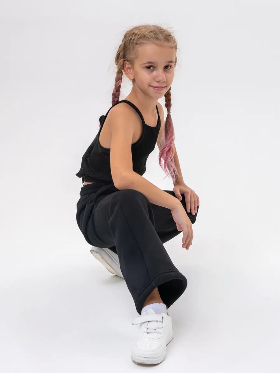 Брюки палаццо утепленные штаны с начесом