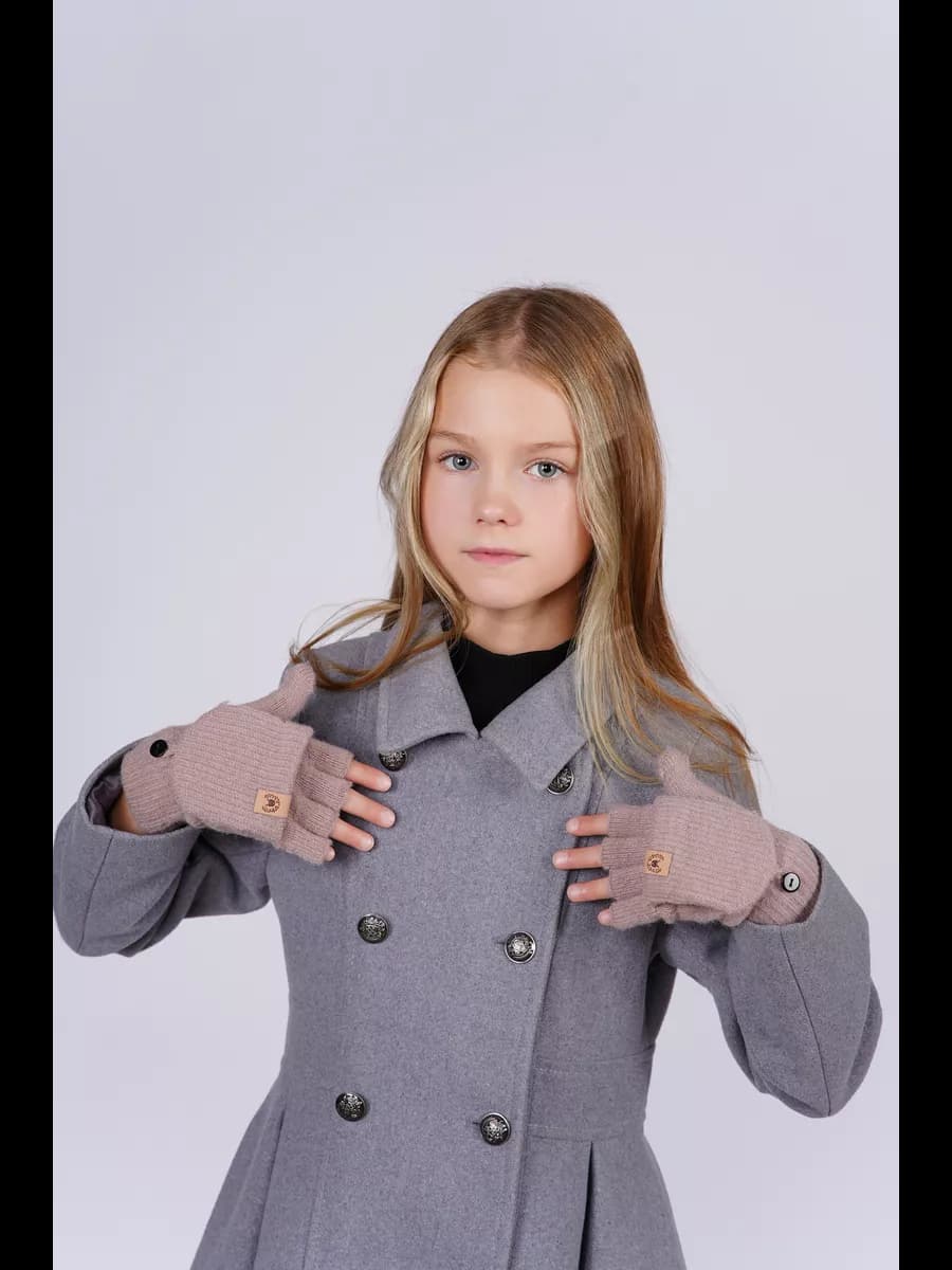 перчатки-варежки детские без пальцев, женские, митенки