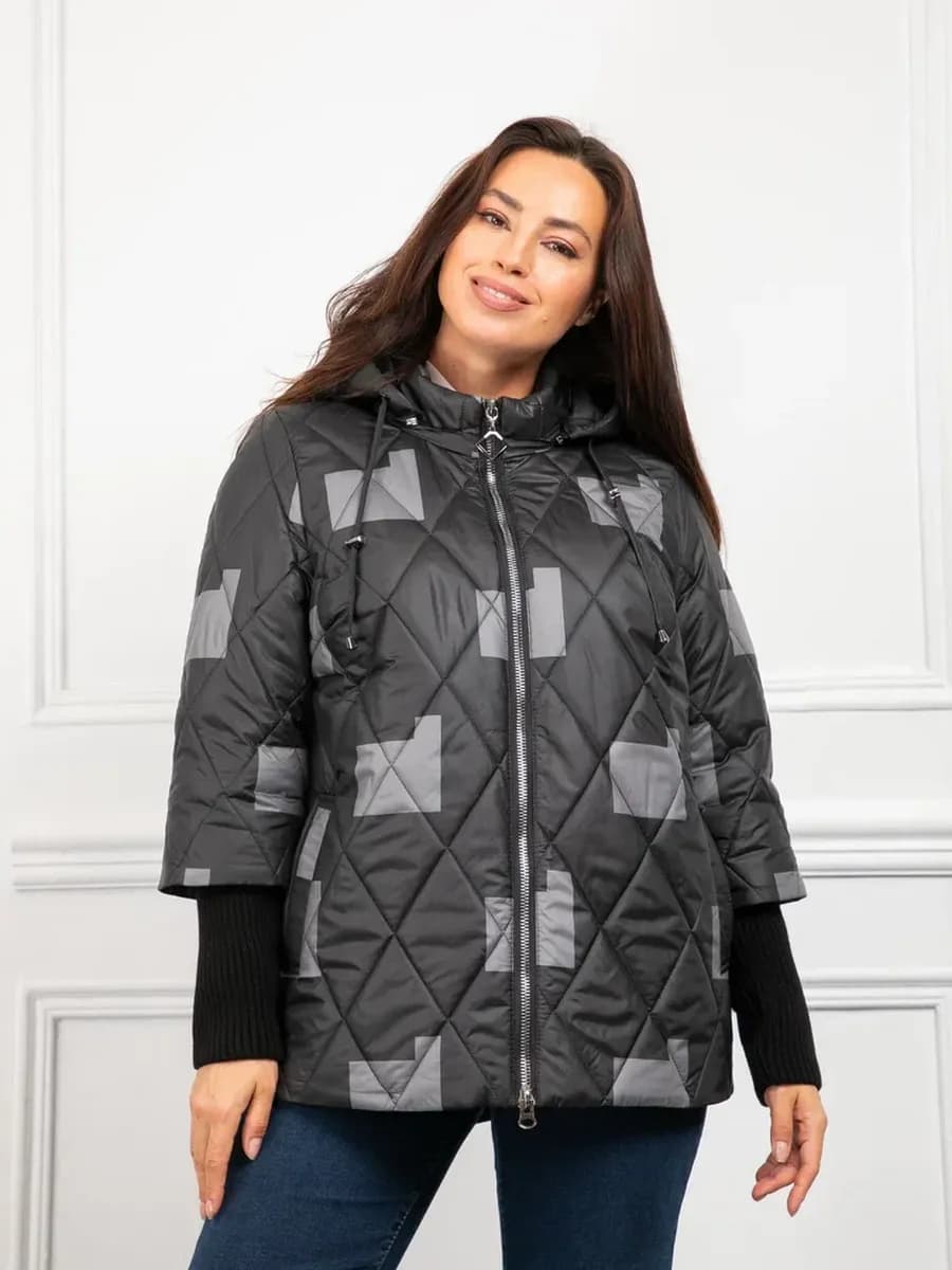 Куртка межсезонная с капюшоном большие размеры