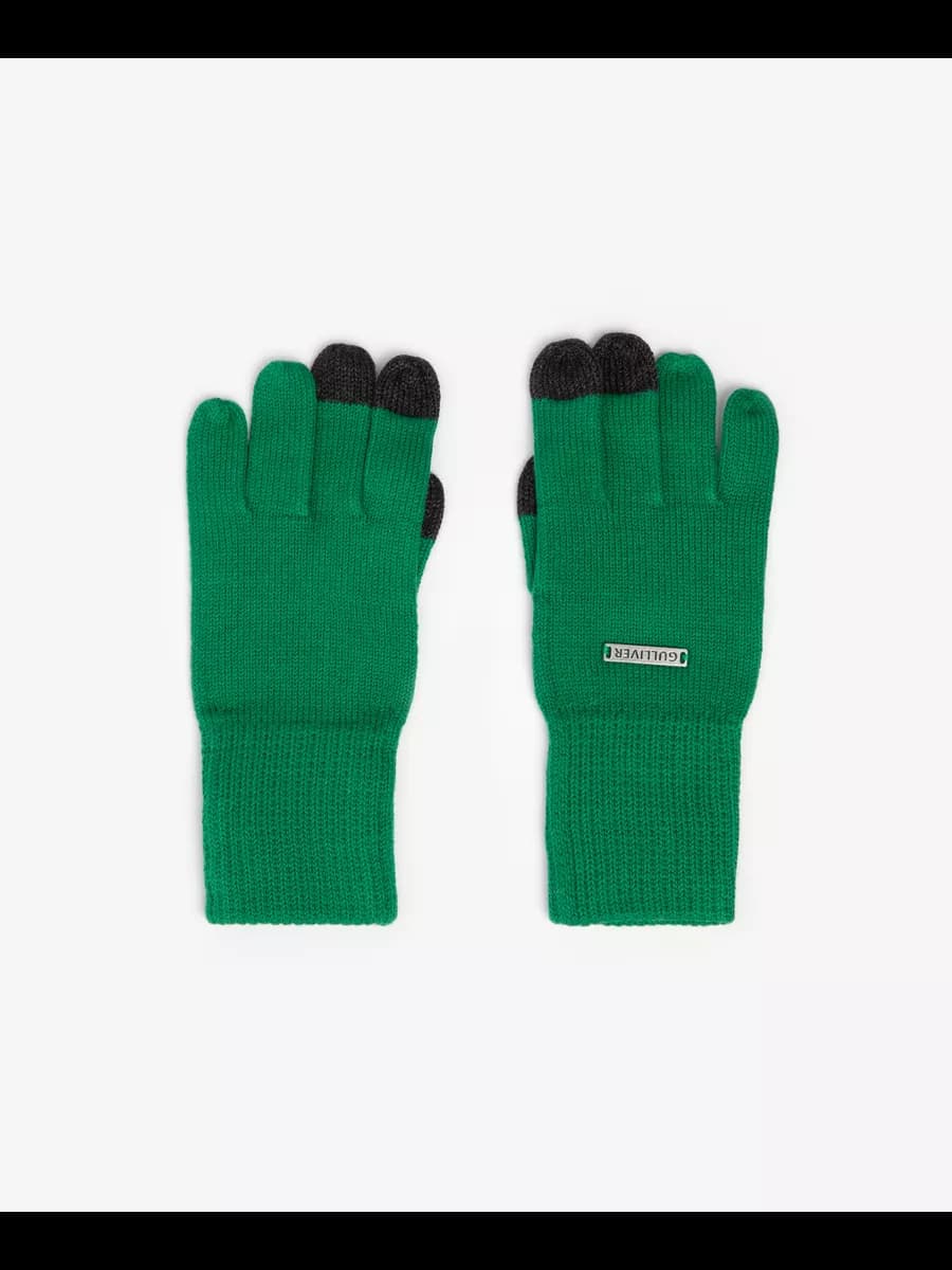 Перчатки вязаные с кончиками для гаджетов для мальчика