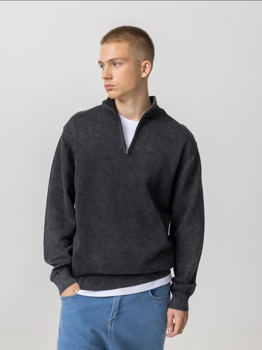 Свитер на молнии варенка зипка Савганд Old money