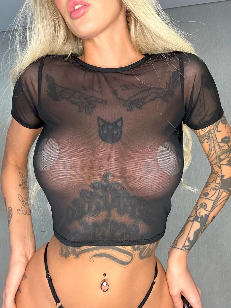 Прозрачный топ сетка - фото 1