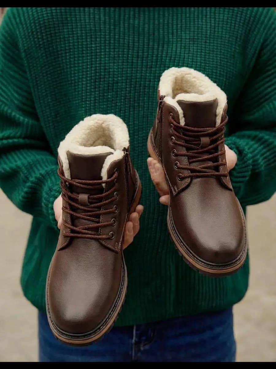 Ботинки зимние с мехом - фото 1