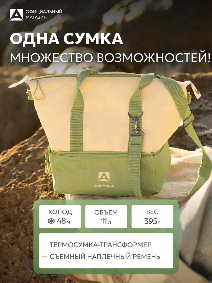 Термосумка холодильник двухсекционная 11,5 л. термо шоппер
