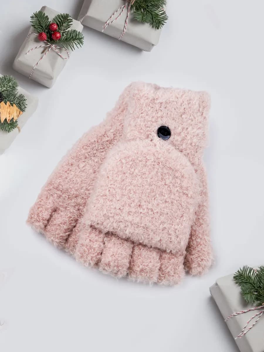 Перчатки-варежки с откидным верхом