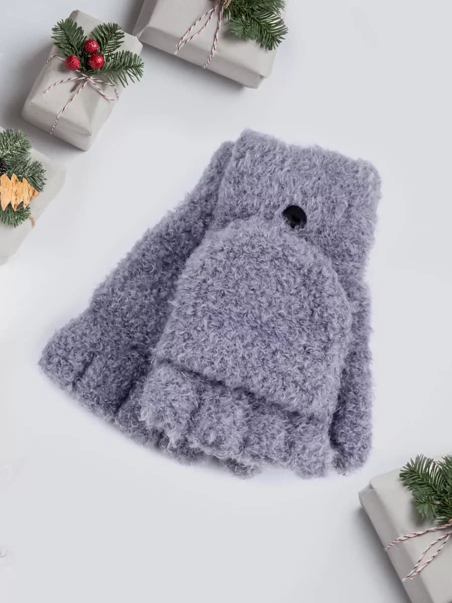 Перчатки-варежки с откидным верхом