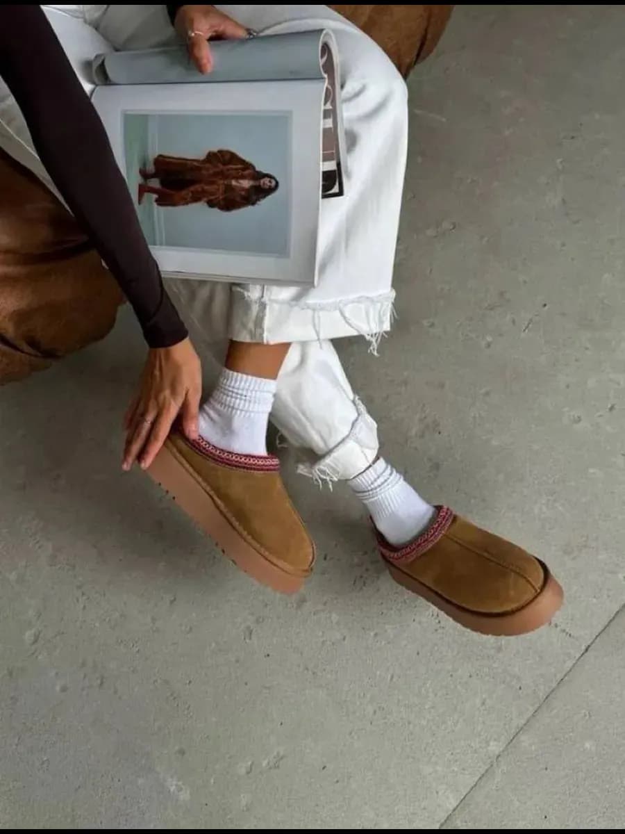 Угги короткие мини на толстой подошве ugg