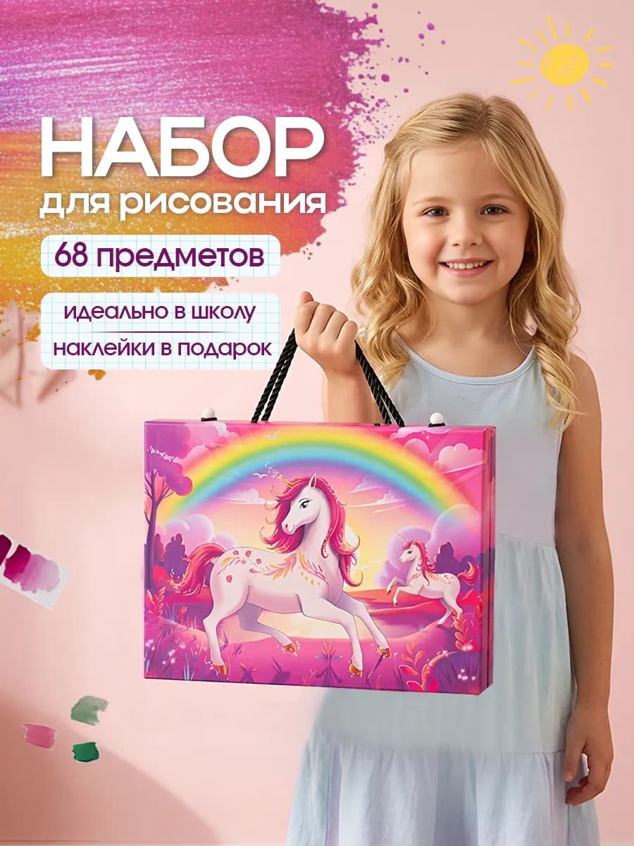 Набор для рисования и творчества для девочки и мальчика
