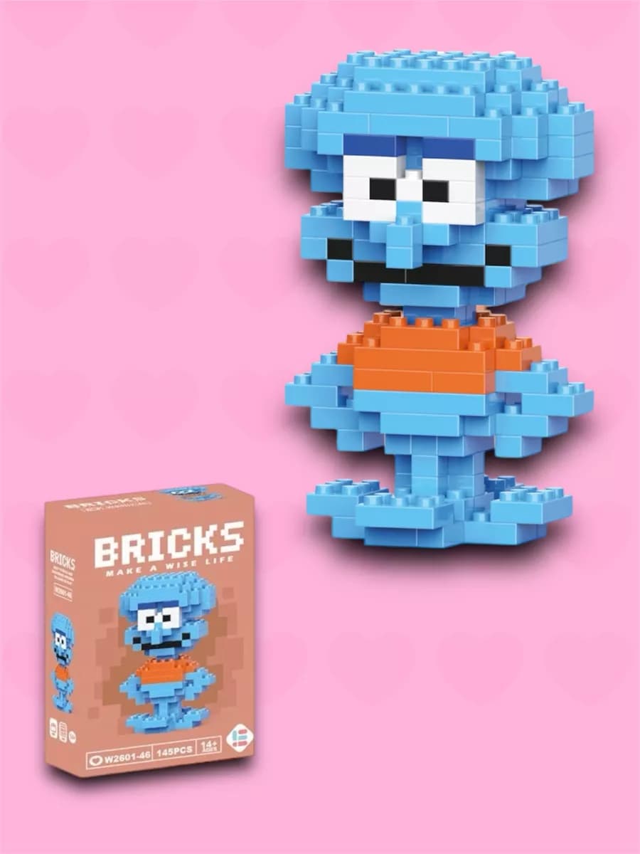 3D конструктор из миниблоков, 3Д сборная модель Сквидвард