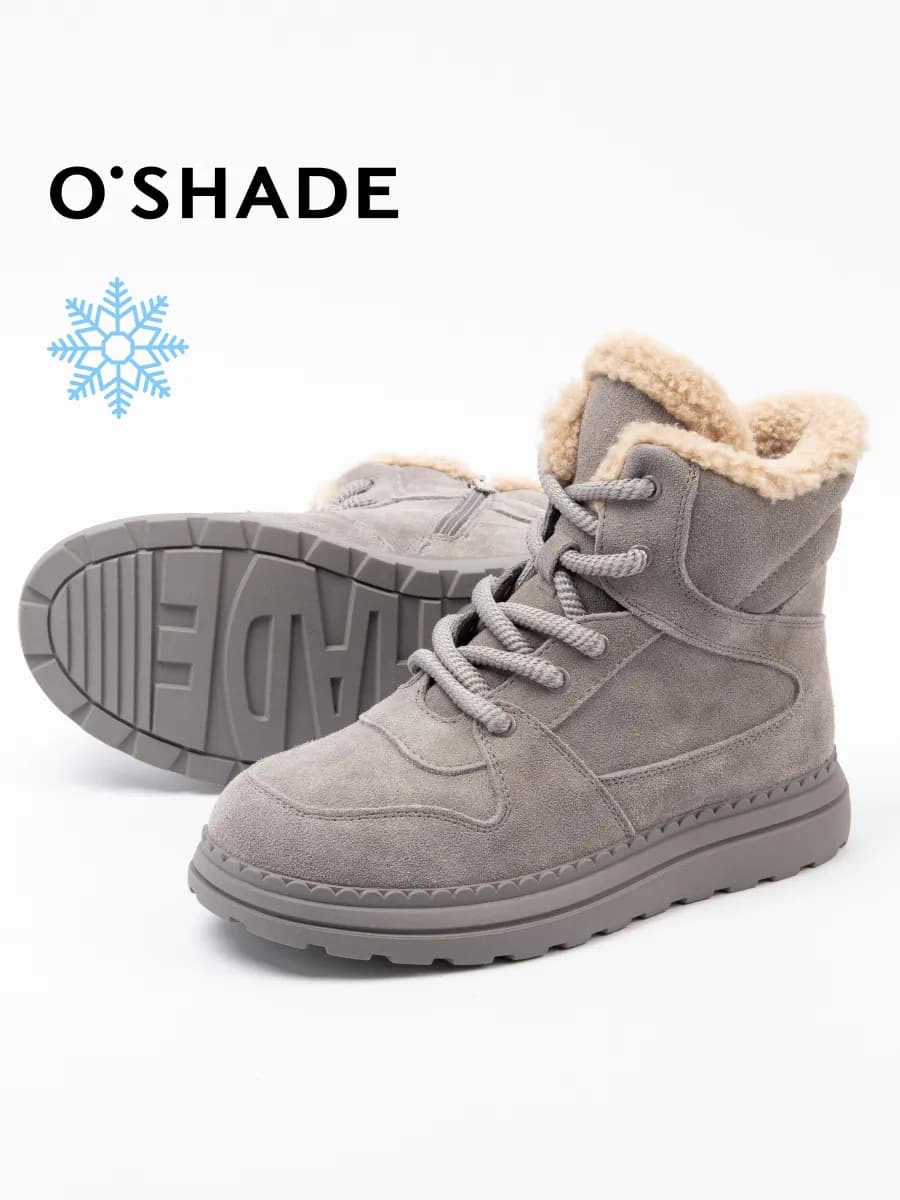 Ботинки женские зимние замшевые - фото 1