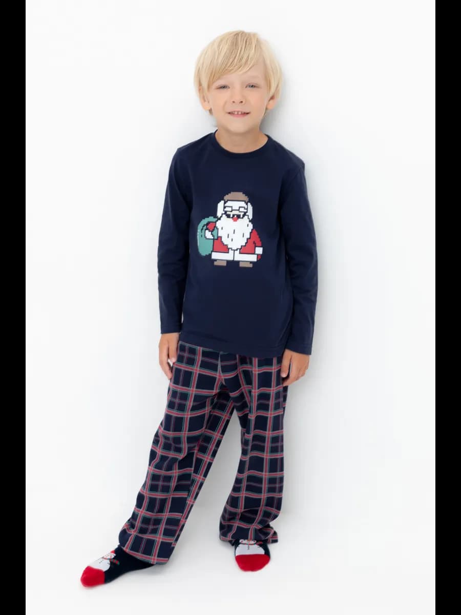 Новогодняя пижама со штанами и джемпером