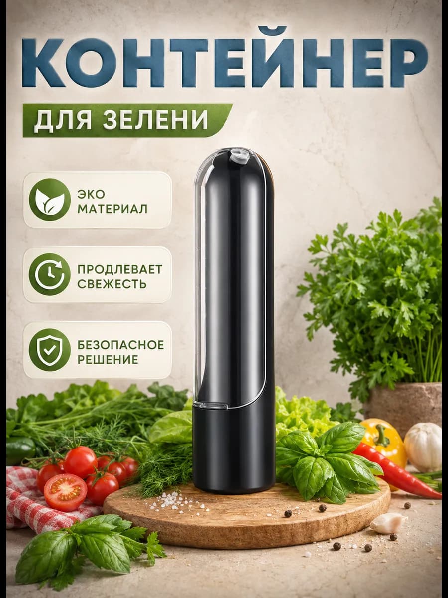 Контейнер для хранения зелени в холодильнике