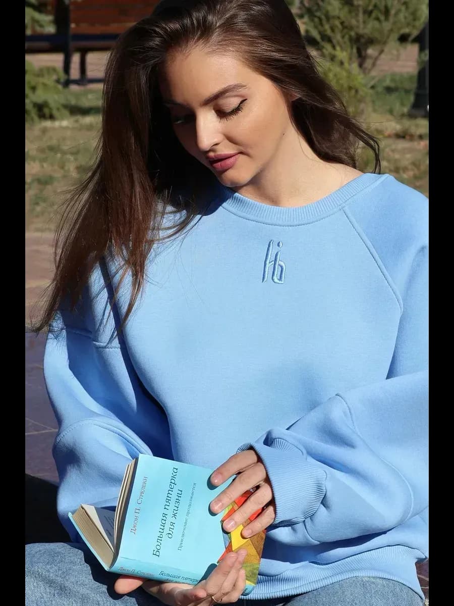 Свитшот оверсайз кофта с начесом