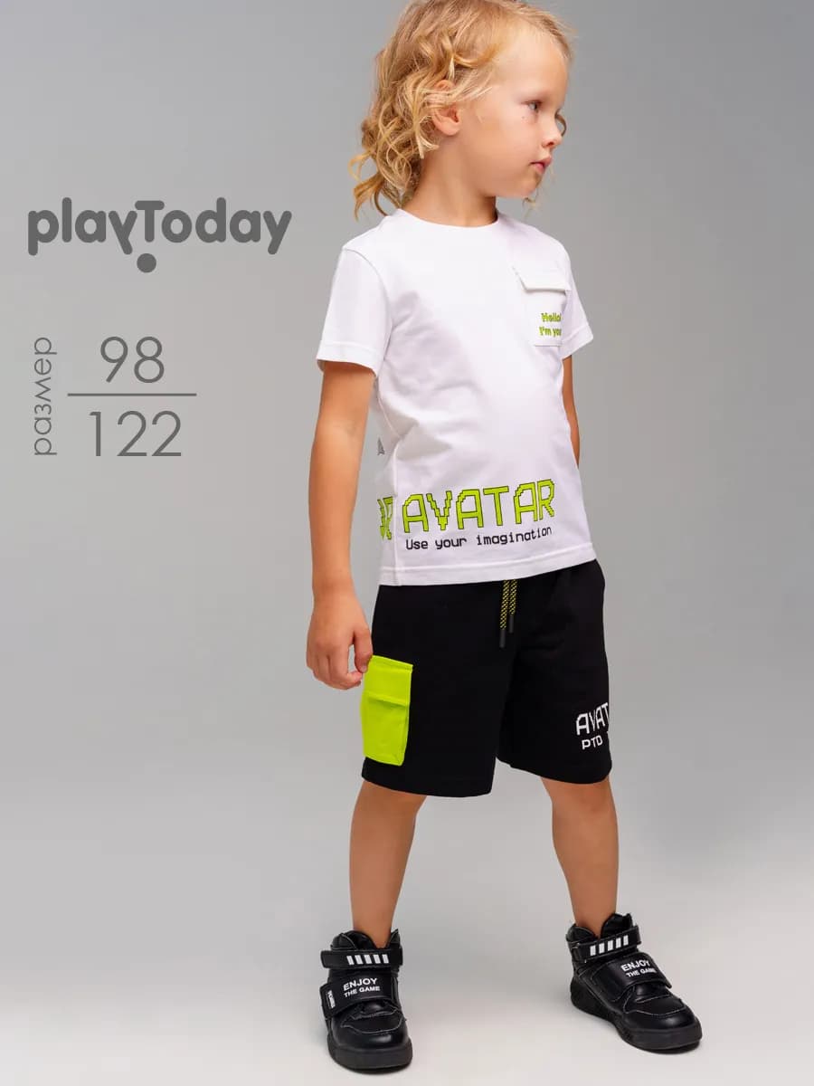 Костюм трикотажный шорты, футболка - фото 1